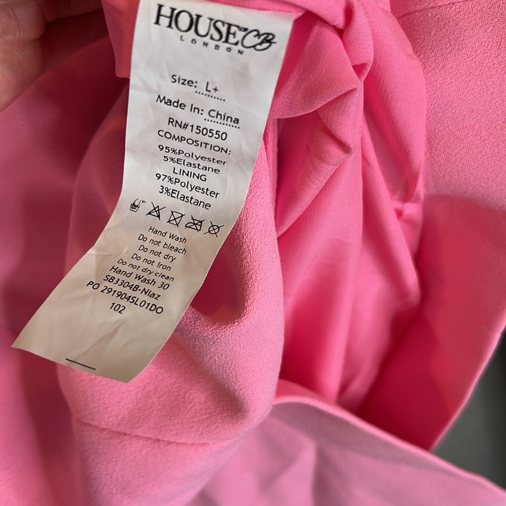 HOUSE OF CB 'Niaz' Pepto Pink Crepe Corset Dress - Picture 11 of 11
